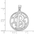 thumbnail image 3 of 925 Sterling Silver Dainty Letter B Initial Name Monogram Necklace Charm Pendant, 3 of 8