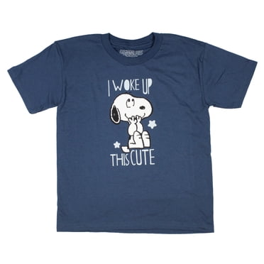 Peanuts Boy's Snoopy I Woke Up This Cute T-Shirt, 2