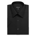 thumbnail image 2 of Allsense Chemise Habillée pour Hommes, Coupe Régulière, Manches Courtes Formelles, Noire, Col 20.5 Pouces, 4TG, 2 of 4