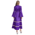 thumbnail image 2 of TiaoBug Clergy Robe for Women Long Sleeve Buttons Cassock Pulpit Church Minister Pulpit Robe Liturgical Vestments Purple 3XL, 2 of 7