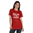 thumbnail image 1 of Inkmeso Embrasse-Moi Je Suis Vaccinée T-shirt Drôle Pro-Vaccin à Col Rond pour Femmes-Yg, 1 of 8