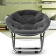 thumbnail image 4 of Chaise Pliante Ronde, Chaise Lune Surdimensionnée Rembourrée en Alliage d'Acier Imperméable pour l'Extérieur pour la Plage, 4 of 8