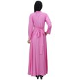 thumbnail image 4 of Bimba Robe Jilbab Unie à Manches Longues pour Femme, Col Mandarin, avec Poches, 4 of 6