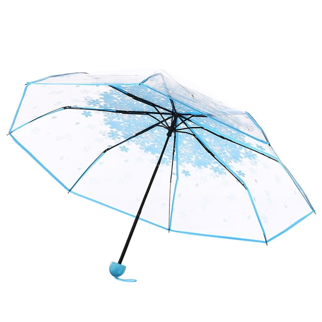 TIELUTT Parapluie Transparent Clair Parapluie 3 Plis Parapluie Clair Ensemble de Parapluie Parapluie Parapluie Cool Parapluie pour Enfants Mini Parapluie Automatique