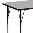 thumbnail image 3 of 24''W x 48''L Rectangular Grey Thermal Laminate Activity Table - Standard Height Adjustable Legs, 3 of 9