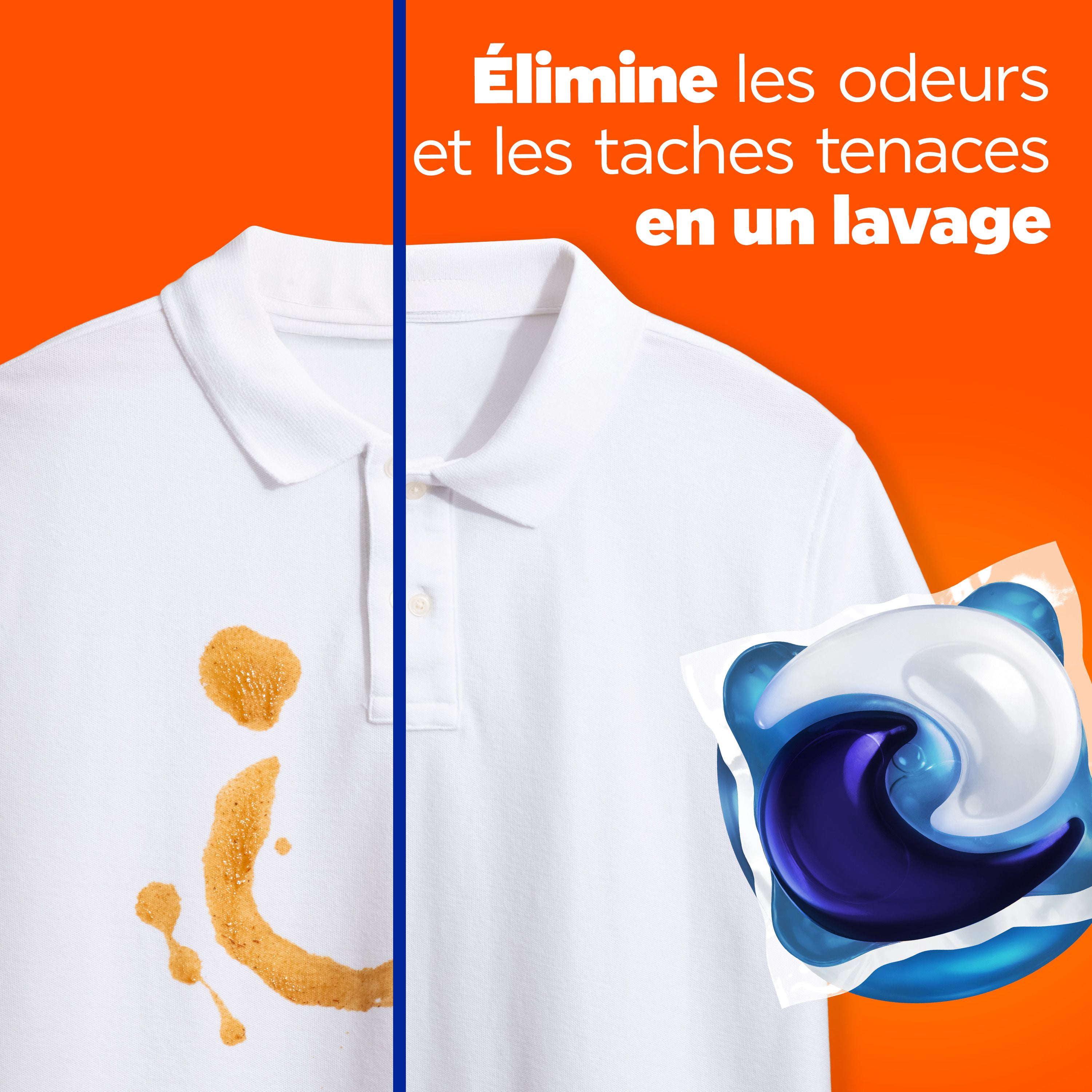 Tide Capsules de Détergent à Lessive, Parfum Prairie Fleurie, 3 en 1 Détachant, Éliminateur d'Odeurs, Protecteur des Couleurs, Capsules de Savon à Lessive Concentré, 16 Unités