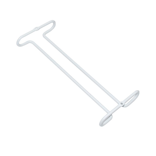 Oleegame 1PC Under Cabinet Glasses Stoage Stemware Wine Glass Rack Holder for Bar Kitchen White