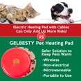 thumbnail image 2 of Pet Heating Pad Microwave Snuggle Warming Safe Outdoor Newborn Kitten Puppy Pet Bed Warmer Gel Reusable Heat Disc Waterproof Heating Disk for Dog Cat Rabbit and Guinea Pig Pet Gifts, 2 of 5