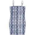 thumbnail image 4 of Women Sleeveless Snakeskin Print Bodycon Sling Mini Dress Party Cocktail, 4 of 6