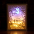 thumbnail image 1 of Yeacher 3D Paper Carving Night Light LED Papercut Light Box Sculptures Frame Gift Decorative Desktop Lamp, 1 of 8