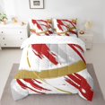 thumbnail image 2 of YST Gradient Abstract Vintage Bedding Comforter Set, Full Size 7pcs, Ombre Graffiti Bed in a Bag, 2 of 4