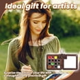 thumbnail image 5 of COM1950s Watercolor Paint Set, Portable Mini Walnut Wood Watercolor 8/15 Grids Removable Watercolor Paints with Metal Clips Unique Gifts for Artists, Paint for Wood, 5 of 5