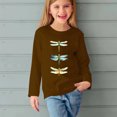 thumbnail image 5 of RXIRUCGD Chemises à Manches Longues pour Filles, Col Rond Mignon, Blouses Décontractées Élégantes (Marron, Taille : 4 Ans), 5 of 5