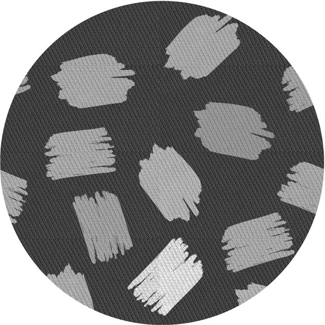 Ahgly Tapis d'Intérieur Lavable en Machine Carré Transitionnel Gris Canon, 3 Pieds Carré