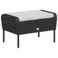 thumbnail image 5 of vidaXL Garden Chair with Footstool Black Poly Rattan, 5 of 5