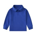 thumbnail image 1 of MIASHUI Chemises d'Uniforme Scolaire pour Garçons et Filles Manches Longues, Bleu Foncé, 9-10 Ans, 1 of 3