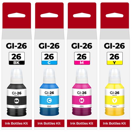 GI26 GI-26 GX7120 GX6120 Ink Refill Bottles Compatible with Canon 26 GI26 GI-26 GI 26 Ink Bottle Refill for Canon Maxify GX7120 GX4020 GX6120 GX5020 GX7021 GX7020 GX6021 GX3020 GX