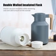 thumbnail image 4 of Insulation pot,Pot With Wood Handle Water Kettle Wood Handle Water Thermal Carafe Thermal Coffee Carafe With Wood Handle Carafe Pot 1l Thermal Coffee Tea Carafe Cold Carafe Walled Thermal, 4 of 6