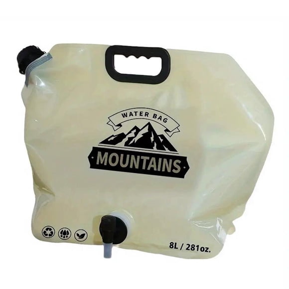 Thick Grade Emergency Water Bag, Portable 8L Folding Water Storage Bag for Camping & Outdoor Activities, Leak-Proof High-Density PE Material, Collapsible Container