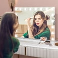 thumbnail image 2 of HOMCOM Miroir de Maquillage Hollywood, Miroir de Maquillage Éclairé avec Port USB, 2 of 10