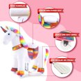 thumbnail image 3 of WondeRides Ride on Unicorn Toy,  Plush Mechanical Walking Horse with Wheels, No Battery Powered, Rainbow Design, Kids Ages 3–5, M332, 3 of 7
