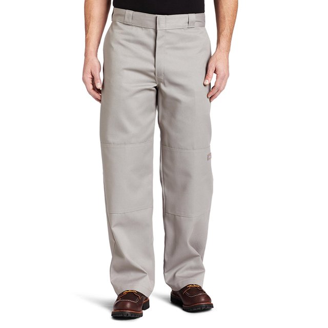 Dickies Mens Loose Fit Double-Knee Work Pant, 38W x 34L, Silver