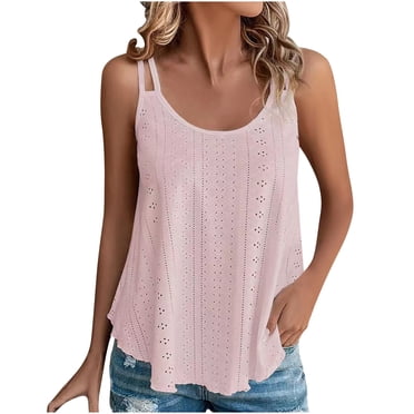 Cameland Gilet à Bretelles à Encolure Ronde pour Femmes avec Broderie
