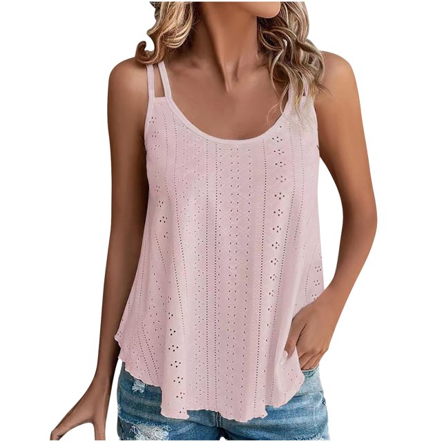 Cameland Gilet à Bretelles pour Femmes avec Broderie et Col Rond