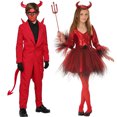thumbnail image 4 of Devil Déguisement d'Halloween pour Filles Robe de Fête Chic avec Bandeau à Corne, 4 of 6