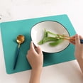 thumbnail image 1 of Placemat for Dining Morandi Color Silicone Table Mat 40×30cm Insulated Child-Friendly Silicone Mat for Kitchen and Dining Tables, 1 of 5