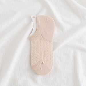 Chaussettes de bateau respirantes pour femmes Chausse de bateau Refroidie d'été Chausettes courtes Slip Confortable Chaussée de sport Bas Culotte Chausette Brown