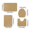 thumbnail image 3 of Dvkptbk Memory Foam Bath Mat 4 Set Bathroom Rugs For 4 Pcs Toilet Mats Universal Soft Comfortable Water Absorption Non-Slip Thick Machine Washable Easier To Dry Dark, 3 of 7