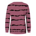 thumbnail image 5 of HKEJIAOI Chandails pour Femmes Col Rond Rayé Poids Moyen Chandail à Manches Longues, 5 of 5