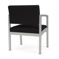 thumbnail image 5 of Lenox Steel Reception Waiting Oversize Guest Chair / Silver Steel / Black, 5 of 5