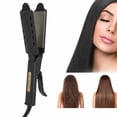 thumbnail image 3 of Professional Hair Straightener Tourmaline Ceramic Nano Negative Ions Flat Iron For All Hair Types With 4 Levels Adjustable Temperature, Straightening Curls Fast Heating Adjustable, 3 of 8