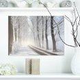 thumbnail image 1 of Voie Hivernale au Matin Brumeux - Impression d'Art Photo de Paysage sur Toile, 1 of 3