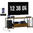 thumbnail image 1 of HOMCOM TV Console with RGB LED Lights, Industrial TV Stand for up to 55" TV, 1 of 10