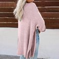 thumbnail image 4 of AherBiu 3/4 Sleeve Cardigan Sweaters for Women Open Front Ribble Knit Outwear Jackets Loungewear, 4 of 6