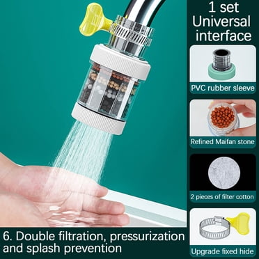 TIMIFIS Water Filters Universal Interface Activated Carbon Faucet Water Six Layer Water Filter Kitchen Gadgets