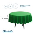 thumbnail image 2 of Nappes Rondes en Plastique Rouges Jetables (Lot de 12) en Vrac - Nappe Ultra Robuste (84 Pouces) Tables Rondes de 4 5 6 Pieds Nappes de Fête Rouges de Qualité Supérieure Noël Fêtes d'Anniversaire [Lot de 12], 2 of 5