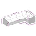 thumbnail image 3 of vidaXL 5 Piece Garden Lounge Set with Cushions Poly Rattan Brown, 3 of 4