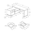 thumbnail image 4 of Monarch Specialties Computer Desk, Home Office, Corner, Storage Drawers, 72"l, L Shape, Work, Laptop, Metal, Laminate, Grey, Black, Contemporary, Modern, 4 of 4