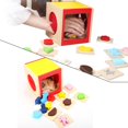 thumbnail image 4 of Qiilu Wood Box + 16 Card + Matching Blocks Girls Bedroom Blocks Set Model Toys New, 4 of 8