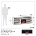 thumbnail image 3 of Ameriwood Home Hendrix 75" TV Stand with Electric Fireplace Insert and 6 Shelves, Black Oak, 3 of 9