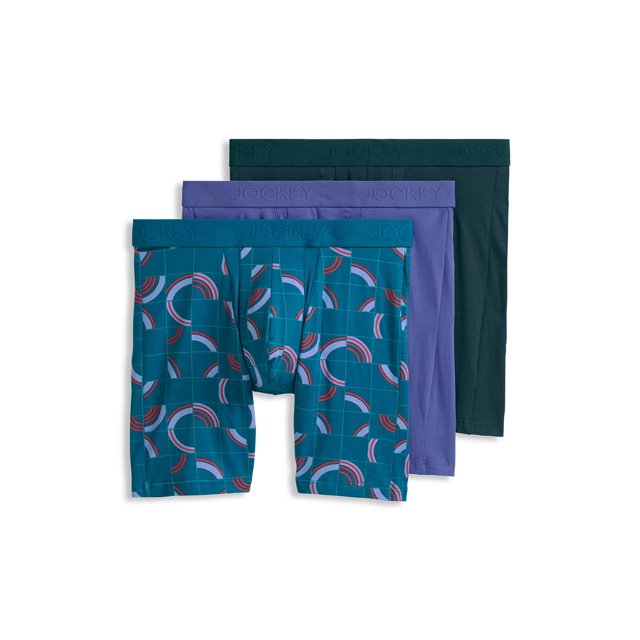 Jockey Boxeur Long en Coton Extensible Anti-Frottement avec Pochette - Lot de 3
