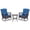 Navy, variant on Costway 3 PCS Patio Rocker Set Outdoor Wicker Rocking Chairs with Double-Layer Coffee Table Beige