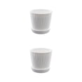 thumbnail image 2 of kurtrusly Modern Decorative Flower Pots Easy To Maintain Various Colors And Sizes white L pot+L tray 2Set, 2 of 6