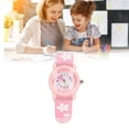 thumbnail image 4 of Girls Watches, Safe Kids Watch Cartoon Easy To Read 3D  For Girls For Over 3 Years Old Pink, 4 of 8