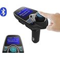 thumbnail image 2 of compatible FM Transmitter, Bluetooth FM Transmitter Radio Adapter Car Charger Cigarette Lighter freisprecheinrichtung Car Kit with 2 USB Charger Car Radio Wirele_Perfect Gift, 2 of 5