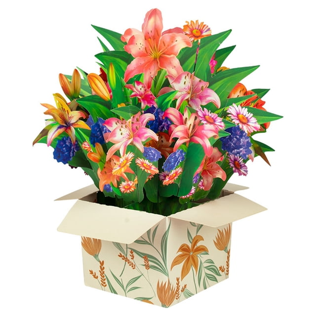 Mothers Day Card 2024 New Mother's Day Three-Dimensional Greeting Card Inventive Bouquet Set Three-Dimensional Mother's Day Blessing Card Mothers Day Presents